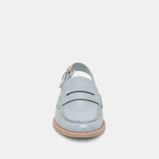 HARDI LOAFERS SKY BLUE CRINKLE PATENT