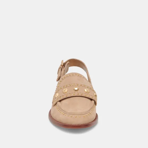 HARDI STUD LOAFERS CAMEL SUEDE