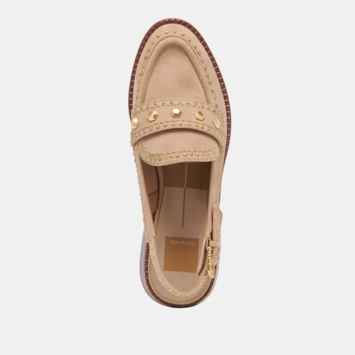 HARDI STUD LOAFERS CAMEL SUEDE