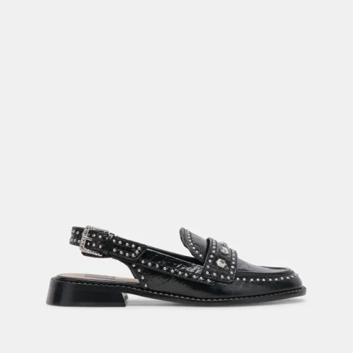 HARDI STUD LOAFERS MIDNIGHT CRINKLE PATENT