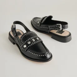 HARDI STUD LOAFERS MIDNIGHT CRINKLE PATENT