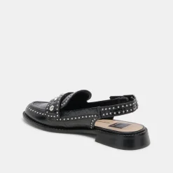 HARDI STUD LOAFERS MIDNIGHT CRINKLE PATENT