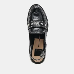 HARDI STUD LOAFERS MIDNIGHT CRINKLE PATENT