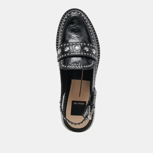 HARDI STUD LOAFERS MIDNIGHT CRINKLE PATENT