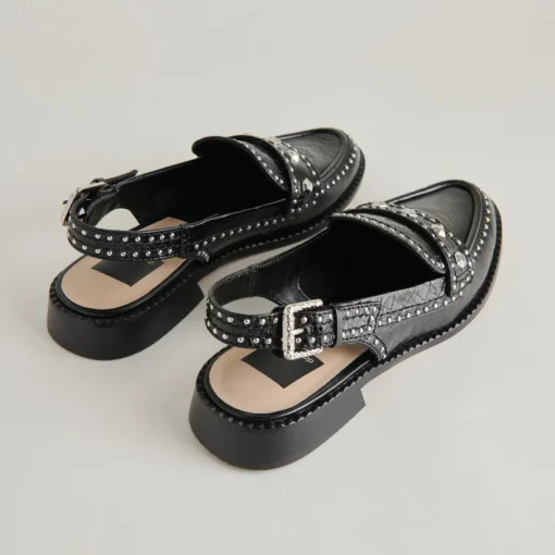 HARDI STUD LOAFERS MIDNIGHT CRINKLE PATENT