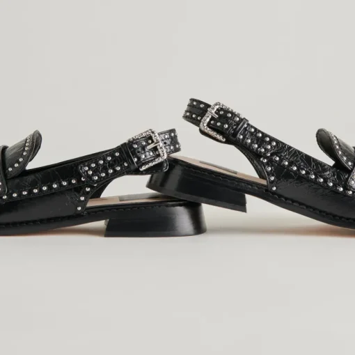 HARDI STUD LOAFERS MIDNIGHT CRINKLE PATENT