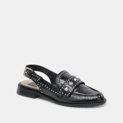 HARDI STUD LOAFERS MIDNIGHT CRINKLE PATENT