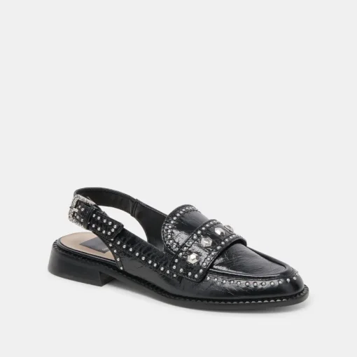 HARDI STUD LOAFERS MIDNIGHT CRINKLE PATENT