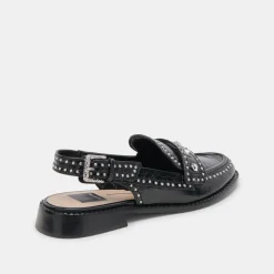 HARDI STUD LOAFERS MIDNIGHT CRINKLE PATENT