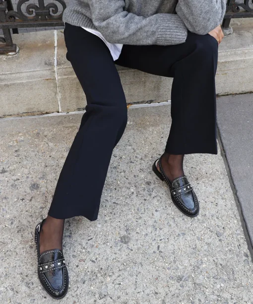 HARDI STUD LOAFERS MIDNIGHT CRINKLE PATENT