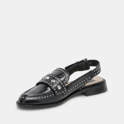 HARDI STUD LOAFERS MIDNIGHT CRINKLE PATENT