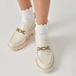 HARLEN LOAFERS IVORY CRINKLE PATENT