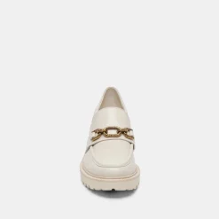 HARLEN LOAFERS IVORY CRINKLE PATENT