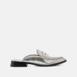 HAVAN LOAFERS SILVER DISTRESSED LEATHER
