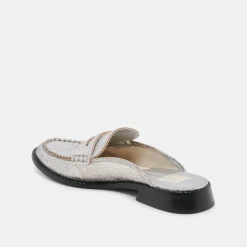 HAVAN LOAFERS SILVER DISTRESSED LEATHER