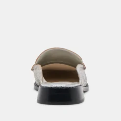 HAVAN LOAFERS SILVER DISTRESSED LEATHER