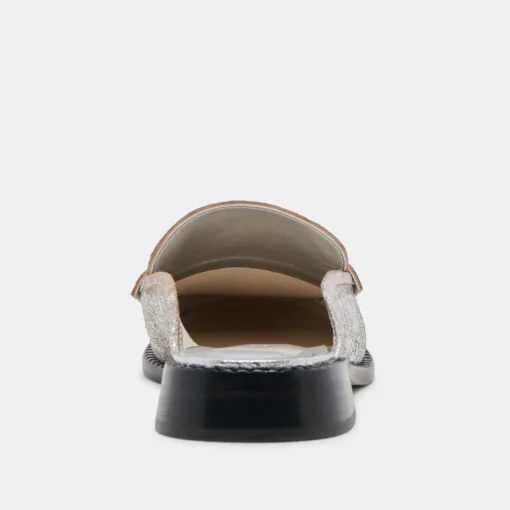 HAVAN LOAFERS SILVER DISTRESSED LEATHER