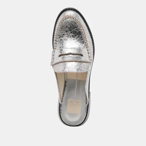 HAVAN LOAFERS SILVER DISTRESSED LEATHER