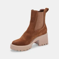 HAWK H20 WIDE BOOTIES DK BROWN SUEDE