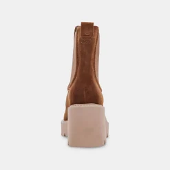 HAWK H20 WIDE BOOTIES DK BROWN SUEDE