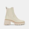 HAWK H20 WIDE BOOTIES IVORY LEATHER