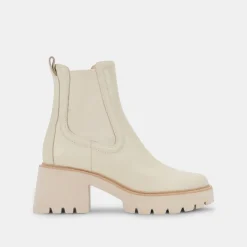 HAWK H20 WIDE BOOTIES IVORY LEATHER