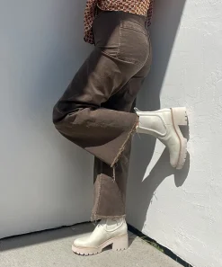 HAWK H20 WIDE BOOTIES IVORY LEATHER