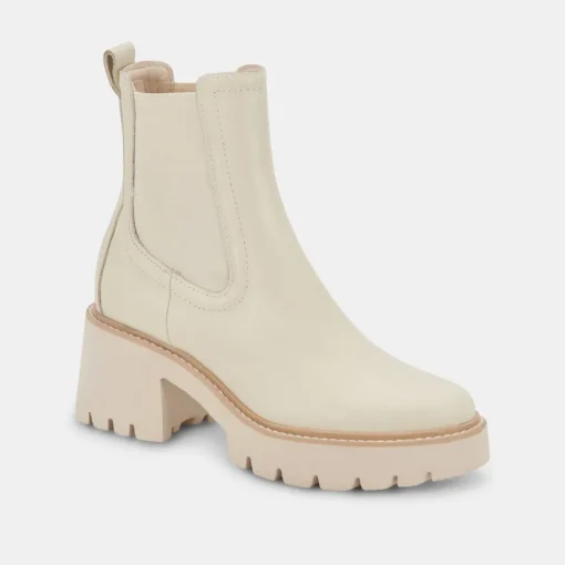 HAWK H20 WIDE BOOTIES IVORY LEATHER