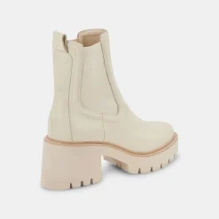 HAWK H20 WIDE BOOTIES IVORY LEATHER