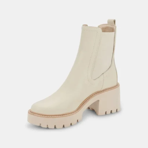 HAWK H20 WIDE BOOTIES IVORY LEATHER