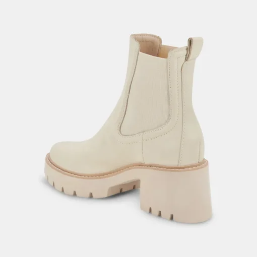 HAWK H20 WIDE BOOTIES IVORY LEATHER