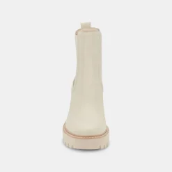 HAWK H20 WIDE BOOTIES IVORY LEATHER