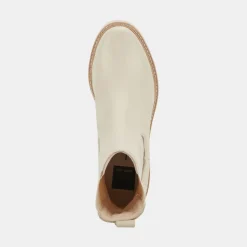HAWK H20 WIDE BOOTIES IVORY LEATHER