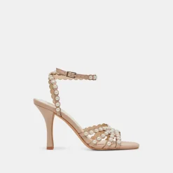 HELLEN PEARL HEELS LT BLUSH LEATHER