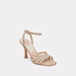HELLEN PEARL HEELS LT BLUSH LEATHER