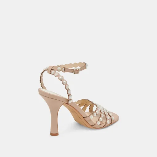 HELLEN PEARL HEELS LT BLUSH LEATHER