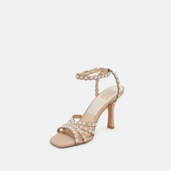HELLEN PEARL HEELS LT BLUSH LEATHER