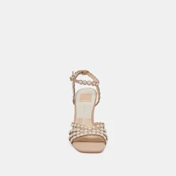 HELLEN PEARL HEELS LT BLUSH LEATHER