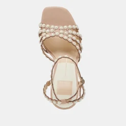 HELLEN PEARL HEELS LT BLUSH LEATHER