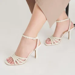 HELLEN PEARL HEELS WHITE LEATHER