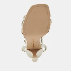 HELLEN PEARL HEELS WHITE LEATHER