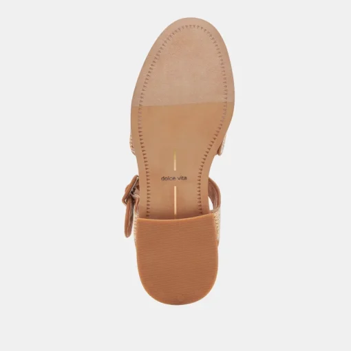 HOLIS SANDALS TAN MULTI RAFFIA