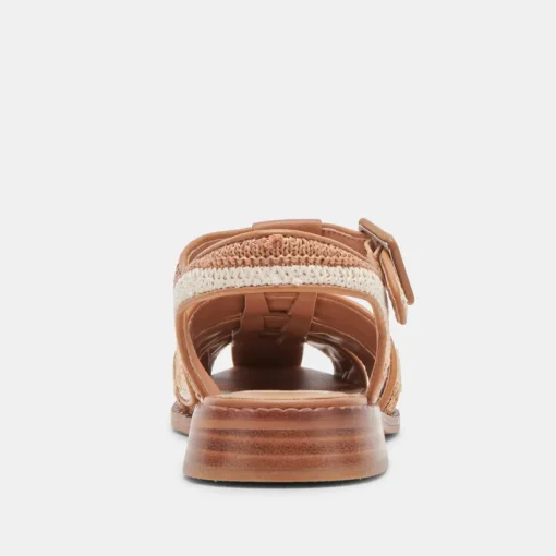 HOLIS SANDALS TAN MULTI RAFFIA