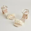 IESHA HEELS IVORY LEATHER
