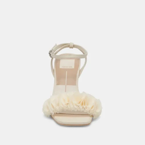 IESHA HEELS IVORY LEATHER