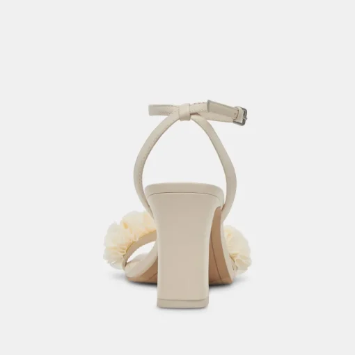 IESHA HEELS IVORY LEATHER