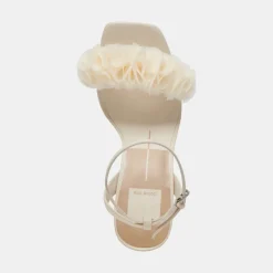IESHA HEELS IVORY LEATHER