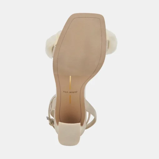 IESHA HEELS IVORY LEATHER