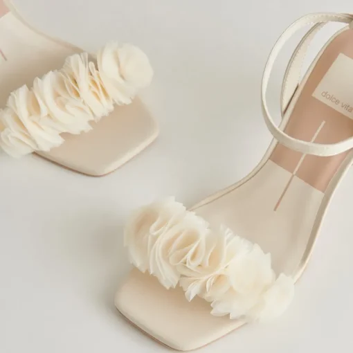IESHA HEELS IVORY LEATHER