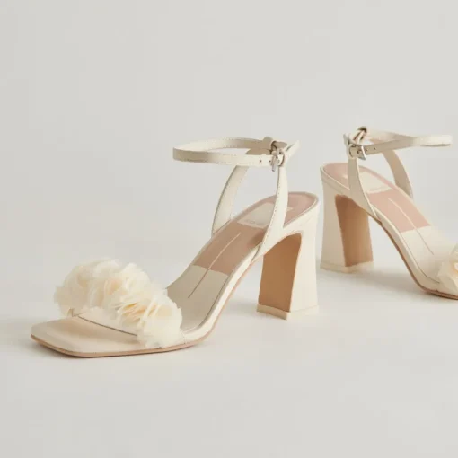 IESHA HEELS IVORY LEATHER